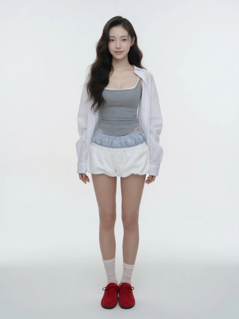 Gabardine Pumpkin Shorts