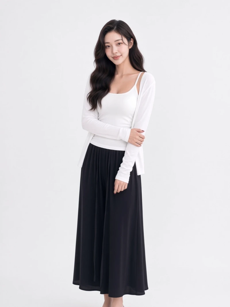 Open Cardigan (High Stretch & Body-Flattering )