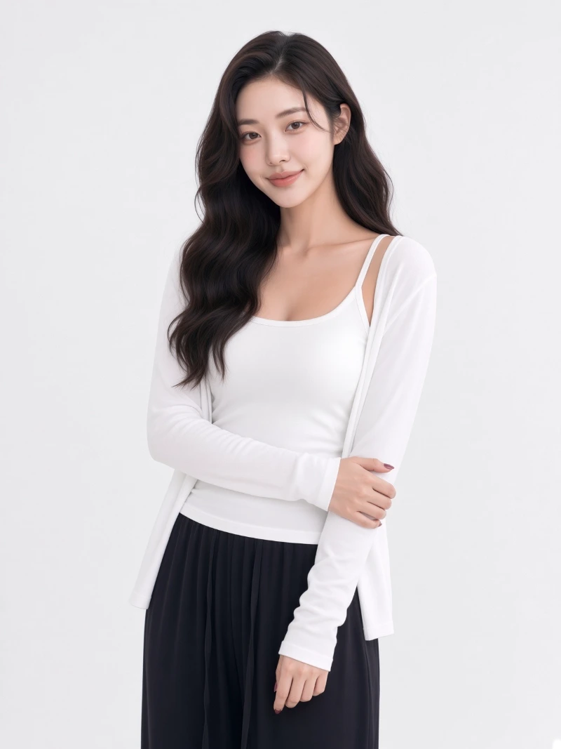 Open Cardigan (High Stretch & Body-Flattering )